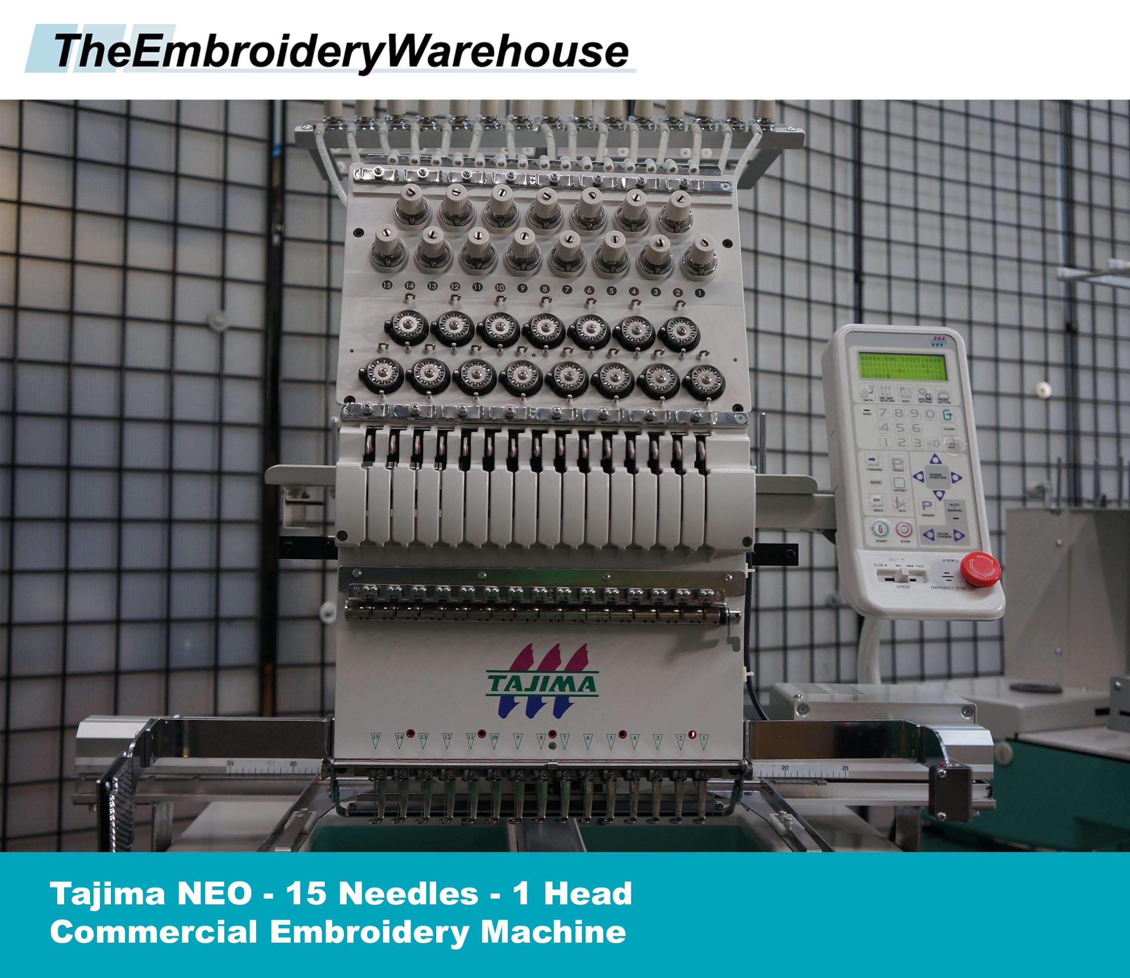 Tajima NEO 1 Head 15 Needles Commercial Embroidery Machine